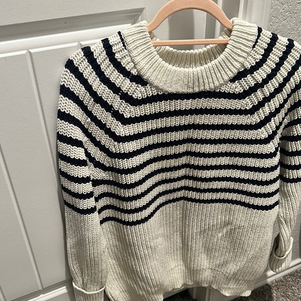 kate spade Navy and Cream Striped Sweater